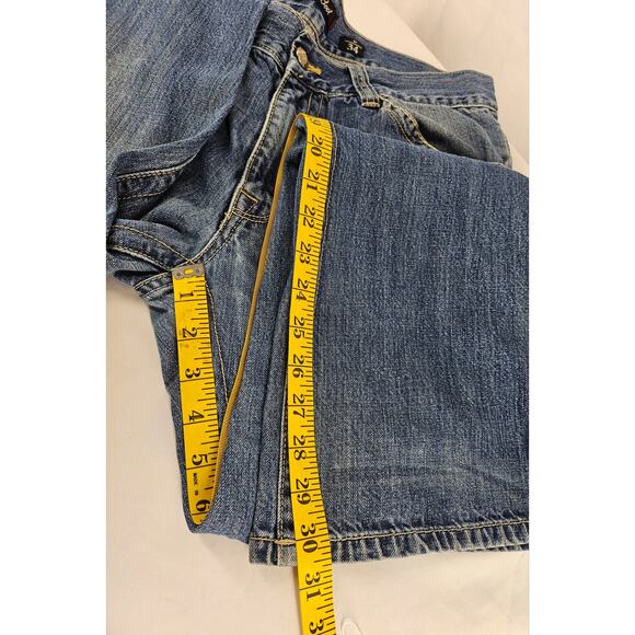 MARC ECKO XO.72 TIME SQUARE MEN'S BLUE DISTRESSED BOOT FIT JEANS SIZE W34 x L30 - Picture 16 of 16